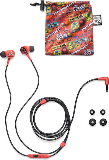 PowerA Mario Kart Motors In Ear Gaming Headset με σύνδεση 3.5mm Yellow / Blue for Nintendo Switch