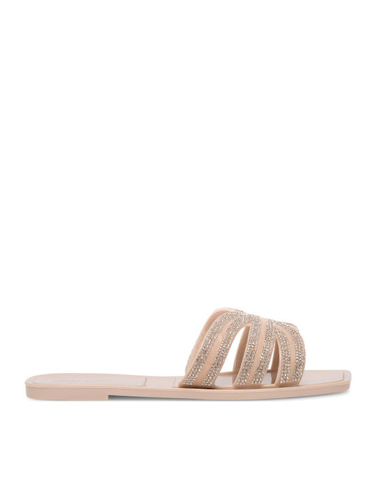 Flache Sandalen für Damen in Beige Farbe