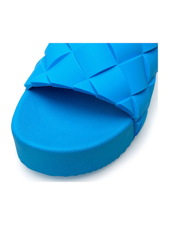 Flache Sandalen für Damen in Blau Farbe