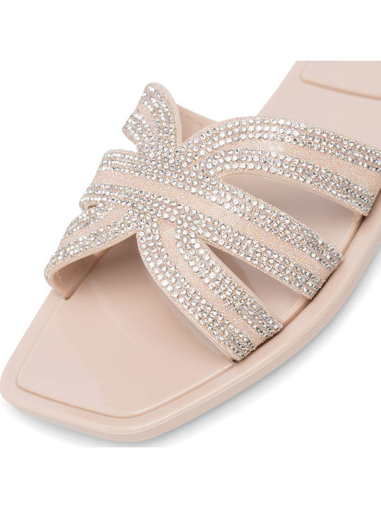 Flache Sandalen für Damen in Beige Farbe