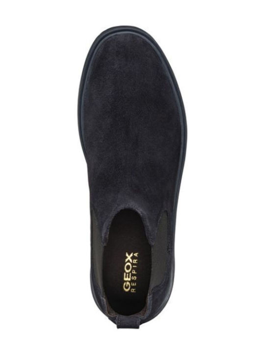 Massimiano Wildleder Marineblau Chelsea Stiefeletten