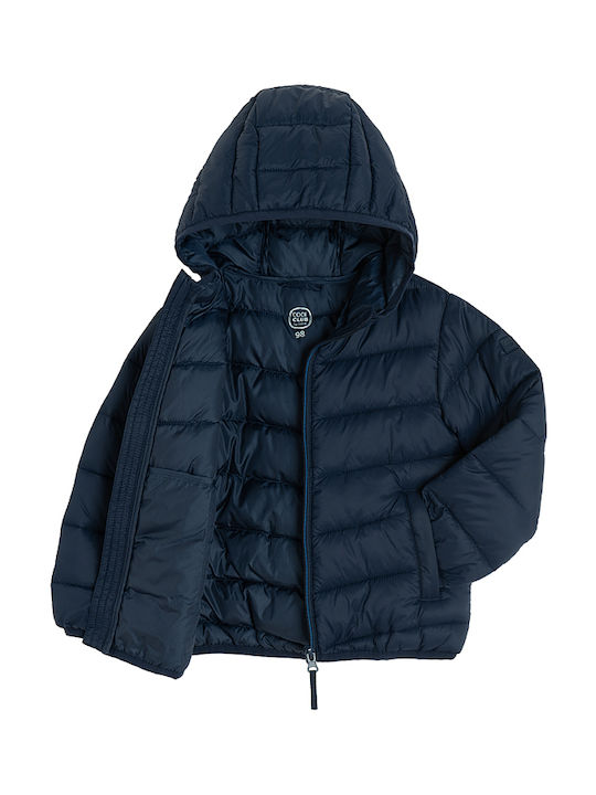 Kids' Quilted Jacket with Hood Blue