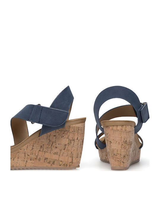 Damenplattformen Marineblau