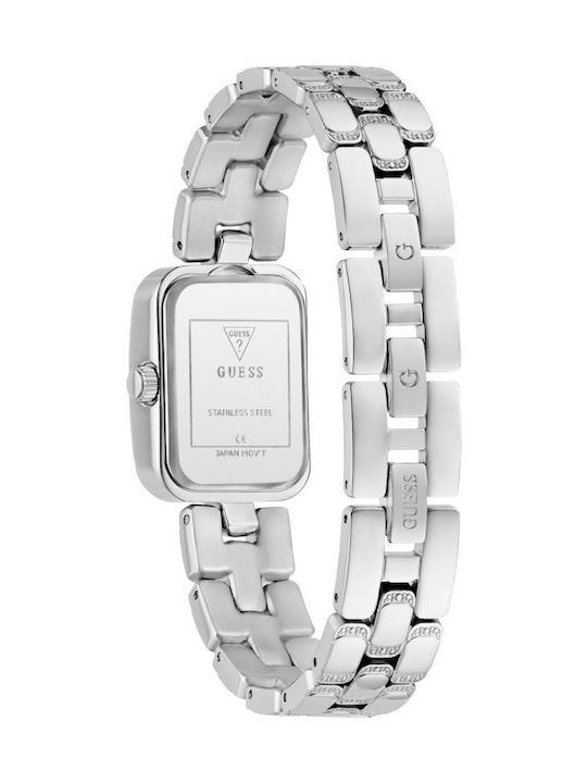 Guess Γυναικείο Ρολόι 30mm Χρονογράφος Μπαταρίας με Ασημί Μεταλλικό Μπρασελέ
