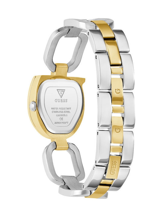 Guess Γυναικείο Ρολόι 22mm Χρονογράφος Μπαταρίας με Μεταλλικό Μπρασελέ