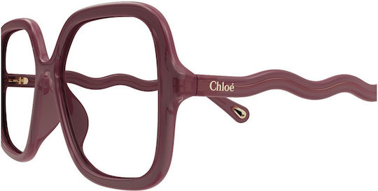 Chloe Plastic Eyeglass Frame Burgundy CH0091O 004