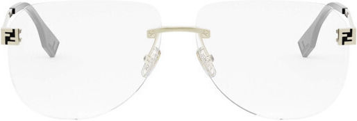 Fendi Men's Metal Prescription Eyeglass Frame Silver FE50076U 032