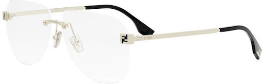 Fendi Men's Metal Prescription Eyeglass Frame Silver FE50076U 032