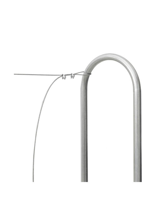 vidaXL Inox Shelf Wood Storage 250x25x150cm Silver