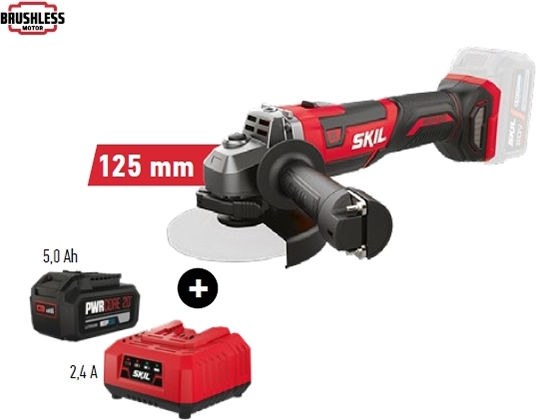 Skil 3930CA Grinder 125mm Battery Brushless 1x5Ah