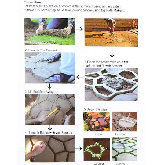 Plastic Mold for Garden Flooring 35x35cm