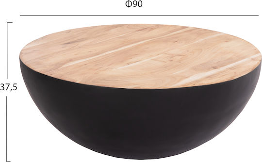 Zentrales Kaffeetisch Bowl Schwarz
