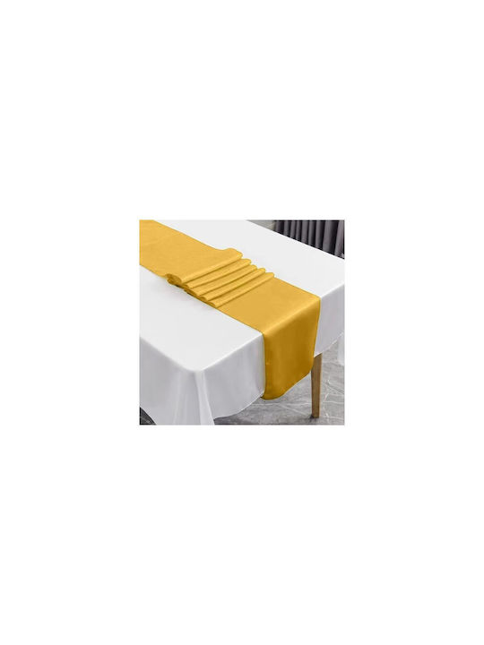Ruhhy Față De Masă De Crăciun Material Textil Runner Aurie 900x36cm
