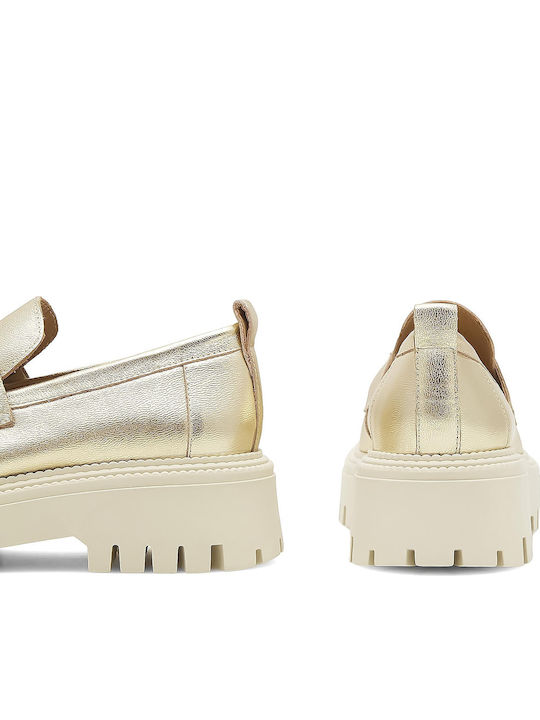 Damen Loafers in Gold Farbe