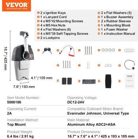 Vevor Boat Control DZSCYMKZQEVIWACGDV9