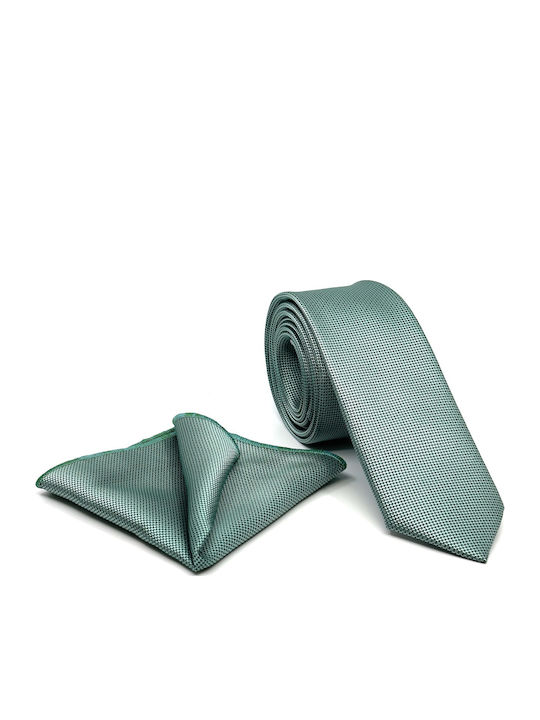 Legend Accessories Set de Cravată pentru Bărbați Monocromie în Culorea Turcoaz