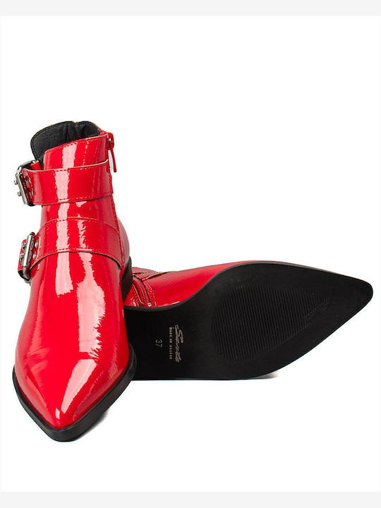 Stiefeletten Damen Rot