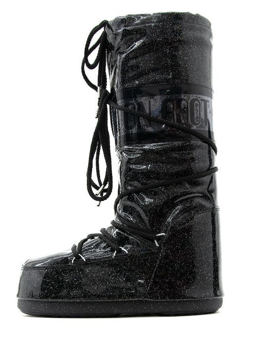 Snow Boots with Laces Black