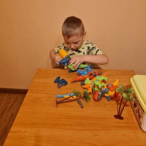 Kruzzel Bauspielzeug Dinosaurier für Kinder ab 7+ Jahre Jahren