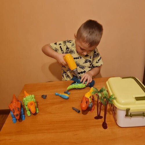 Kruzzel Bauspielzeug Dinosaurier für Kinder ab 7+ Jahre Jahren