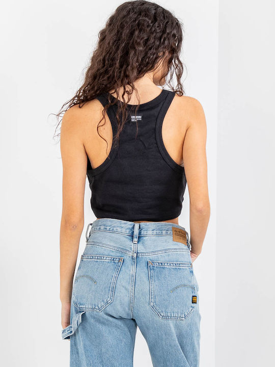 Bluze Damă Crop Bumbac cu Umerii Goi Negru