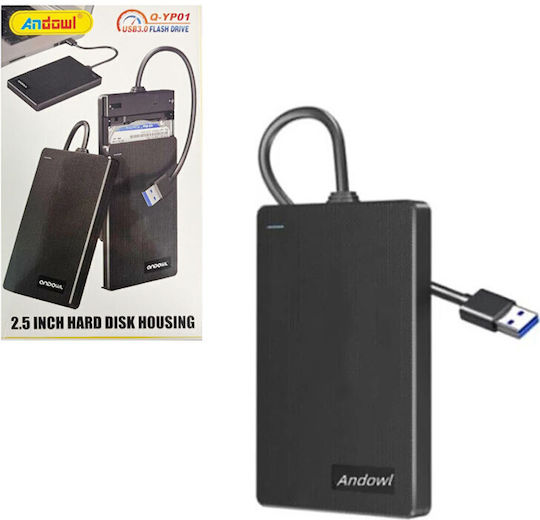 Andowl Qyp01 Θήκη για Σκληρό Δίσκο 2.5" SATA III με σύνδεση USB 2.0