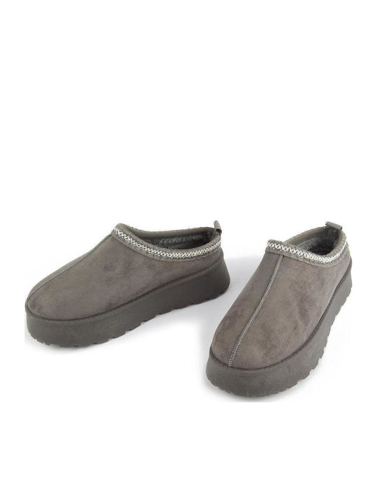 Suede Fur Slipper Fshoes Hh157.01 Fshoes Grey