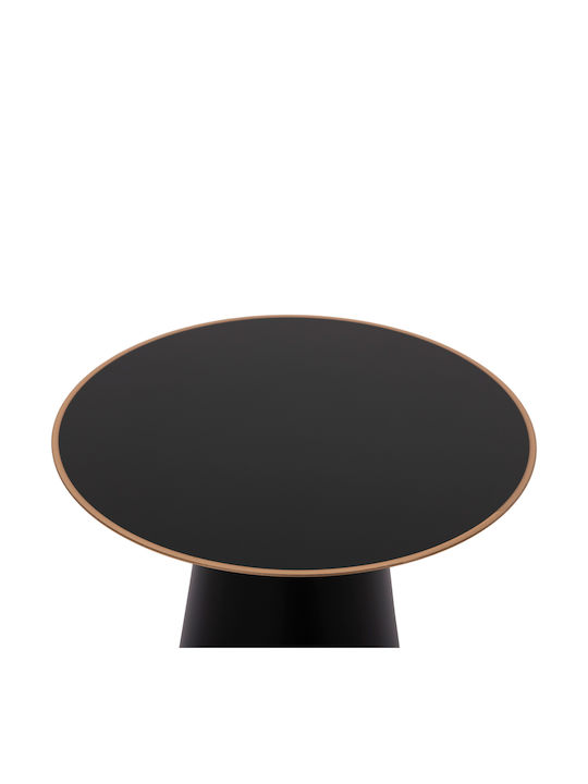 Rundes Zentral Kaffeetisch Balli Metall Schwarz 2Stück M50xL50cm
