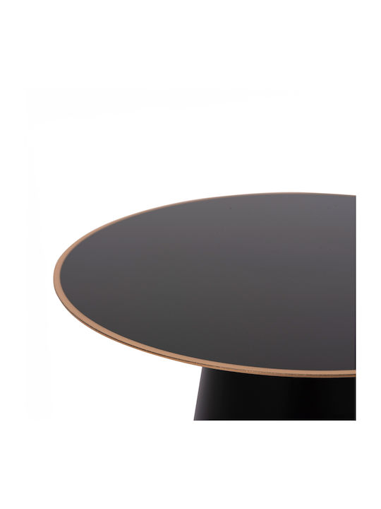 Rundes Zentral Kaffeetisch Balli Metall Schwarz 2Stück M50xL50cm