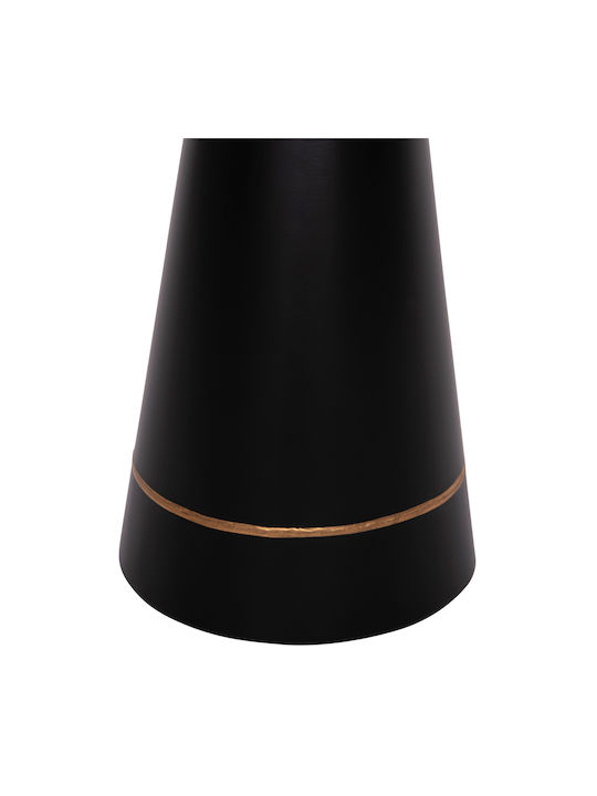Rundes Zentral Kaffeetisch Balli Metall Schwarz 2Stück M50xL50cm