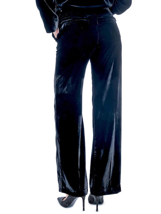 MY T Women's Fabric Trousers Black