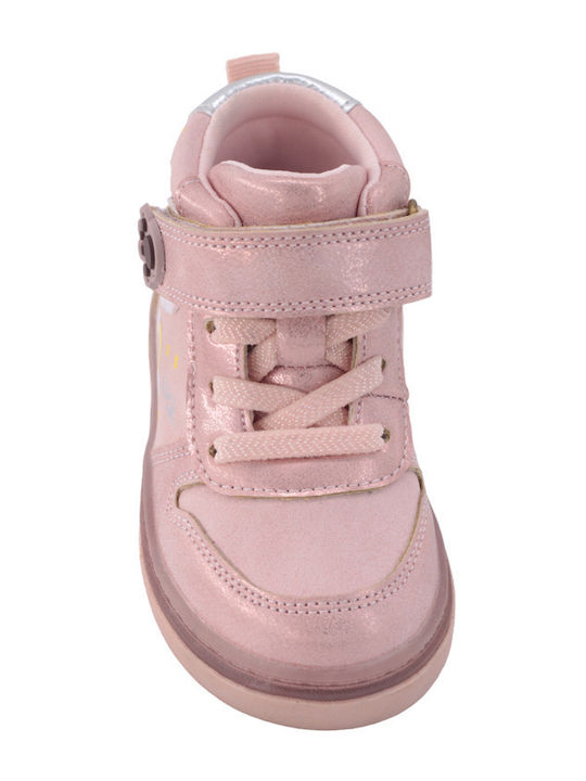 Ανατομικά Δερμάτινα Παιδικά Μποτάκια με Σκρατς Ροζ