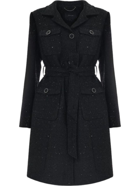 Women's Nero Coat with Belt