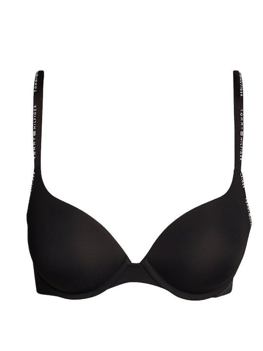 Sutien cu Push Up și Căptușeală Tommy Hilfiger Negru