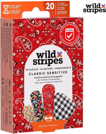 Wild Stripes Classic Sensitive Kids Plasters 20pcs