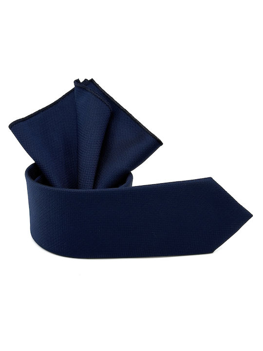 Legend Accessories Men's Tie Set Synthetic Monochrome In Navy Blue Colour