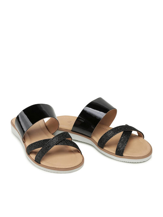 Flache Sandalen für Damen in Schwarz Farbe
