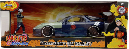 Jada Toys Naruto: Kakashi Hatake & 1993 Mazda Rx-7 Vehicle Figure height 20cm at Scale 1:24