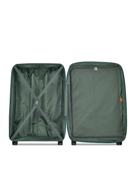Securitech by Delsey Μεγάλη Βαλίτσα Ταξιδίου Σκληρή Dune Green με 4 Ρόδες Ύψους 76εκ.