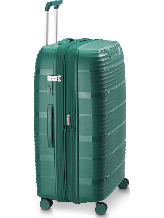 Securitech by Delsey Μεγάλη Βαλίτσα Ταξιδίου Σκληρή Dune Green με 4 Ρόδες Ύψους 76εκ.