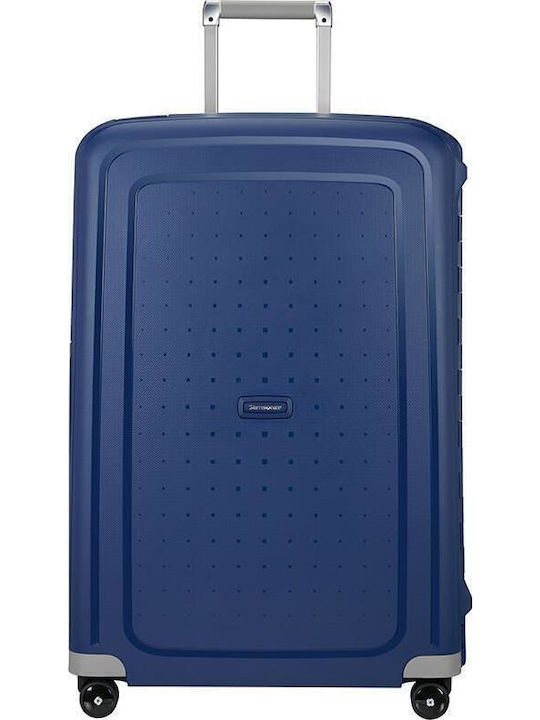 Samsonite Spinner Μεγάλη Βαλίτσα Ταξιδίου Σκληρή Μπλε με 4 Ρόδες Ύψους 75εκ.