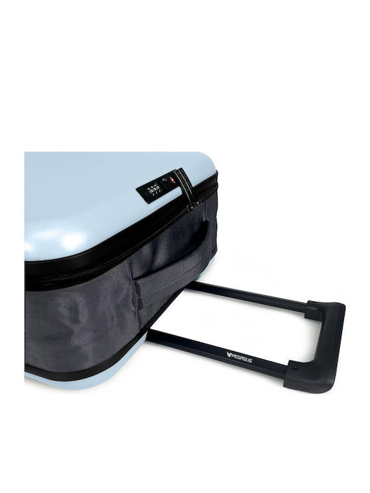 Pegasus Βαλίτσα Ταξιδίου Καμπίνας Σκληρή Sky Blue με 4 Ρόδες Ύψους 55εκ.