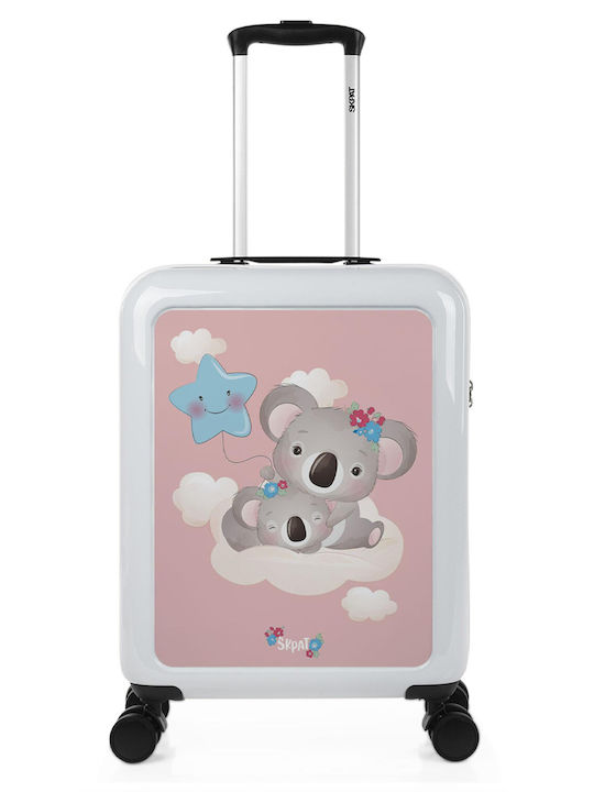 Skpat Koala Kids Cabin Hard Suitcase White with 4 Wheels Height 55cm