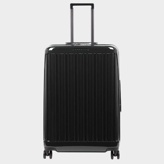 Piquadro Medium Travel Suitcase Black with 4 Wheels Height 69cm BV5028SK70_NEN