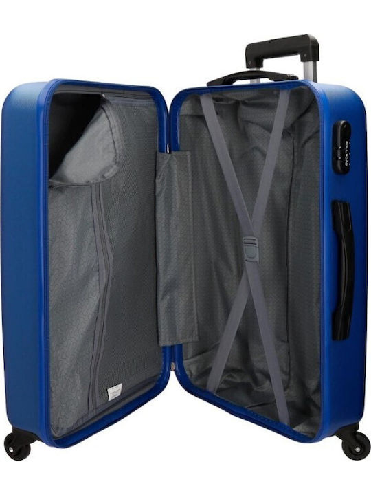 Movom Flex Large Hard Blue Suitcase with 4 Wheels Height 75cm