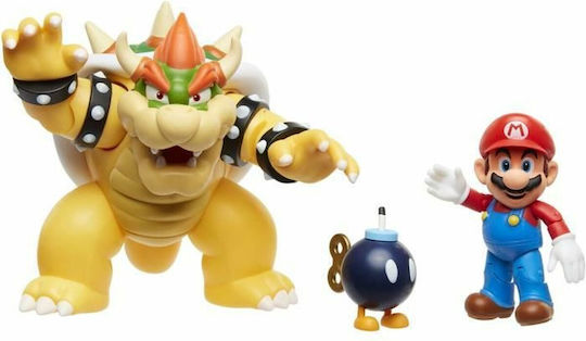 Jakks Pacific Super Mario Bowser Vs Super Mario Special Set Action Figure 18cm 3 Pieces