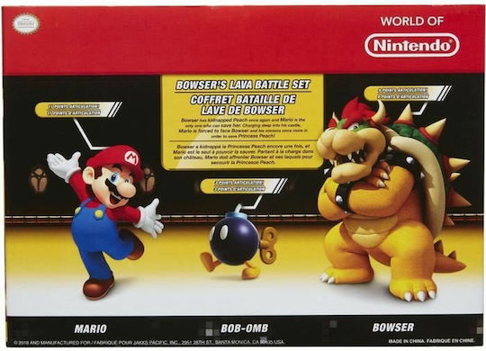 Jakks Pacific Super Mario Bowser Vs Super Mario Special Set Action Figure 18cm 3 Pieces