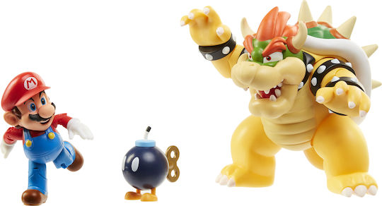 Jakks Pacific Super Mario Bowser Vs Super Mario Special Set Action Figure 18cm 3 Pieces
