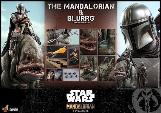 Hot Toys Star Wars: The Mandalorian & Blurrg The Mandalorian Φιγούρα Δράσης ύψους 37εκ. σε Κλίμακα 1:6