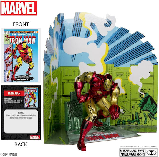 Mcfarlane Toys Marvel Pvc Statue 1/10 Iron Man Invincible Iron Man #126 11 Cm Mcf14767